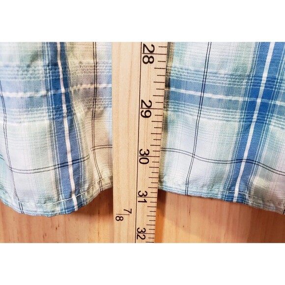 Lot 2 Men's 3XL Long Sleeve Shirts 29" P2P Eddie Bauer St John's Bay Plaid/Khaki - Picture 7 of 14